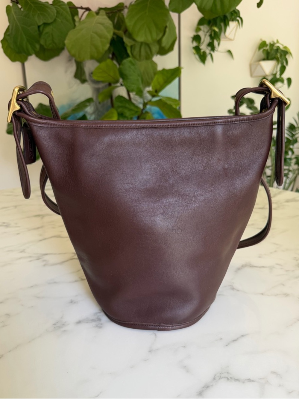 Coach Vintage Helen's Legacy Crossbody Shoulder Bag 9953 Mahogany Brown Leather - Picture 7 of 16